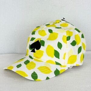 Kate Spade New York Lemon Toss Baseball Hat Cream Yellow‎ Green Adjustable NWT